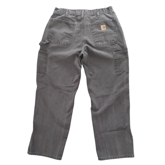 Vintage Carhartt B11 Dark Brown Duck Work Pants 33x30 Dungaree Fit - Picture 8 of 10